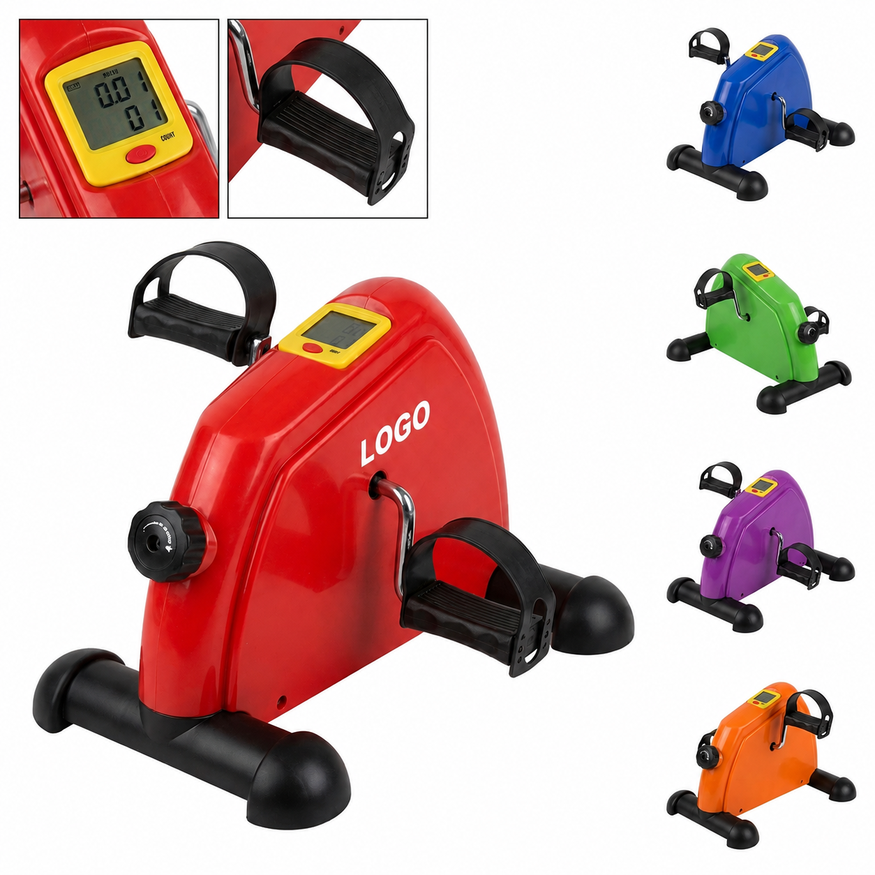 Portable Digital Mini Pedal Exerciser for Arm and Leg Fitness
