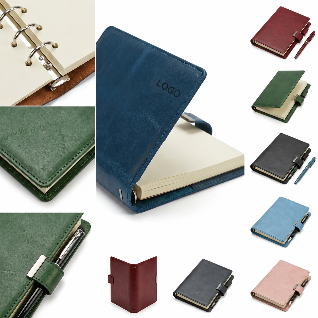 Executive A5 Refillable Ring Binder Journal with Integrated Organizer