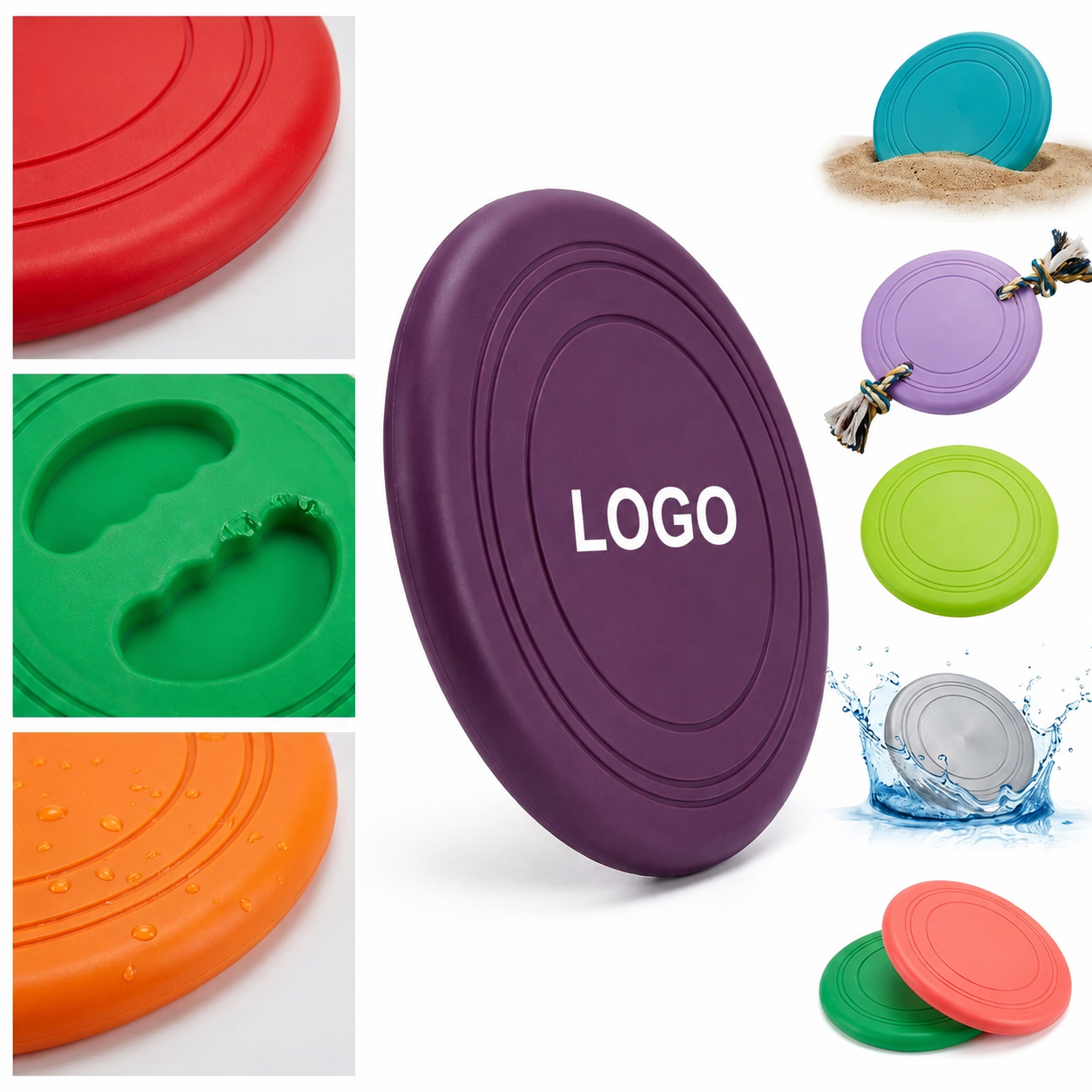 7-Inch Pliable Silicone Outdoor Flying Disc