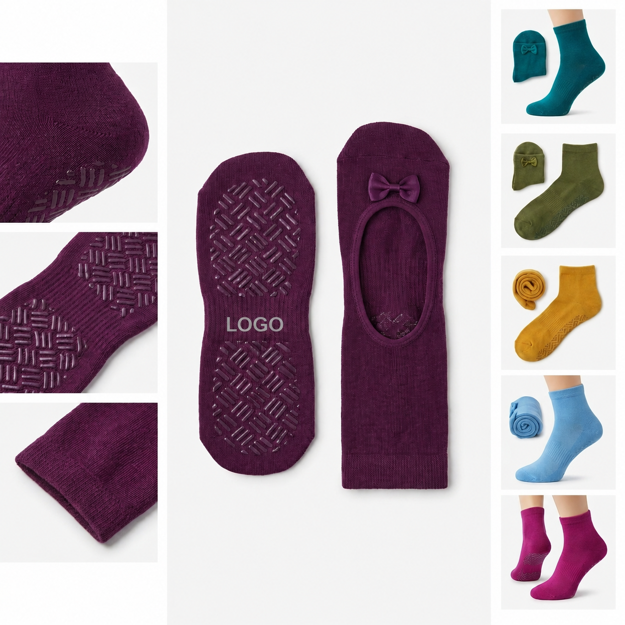 Non-Skid Youth Traction Socks for Trampolines and Indoor Play
