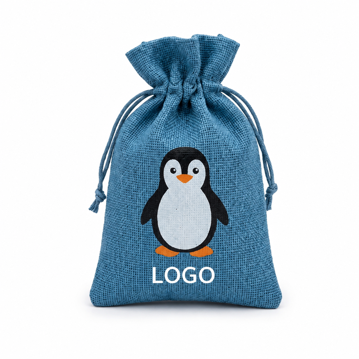 Natural Jute Fiber Drawstring Pouch for Gifting and Storage
