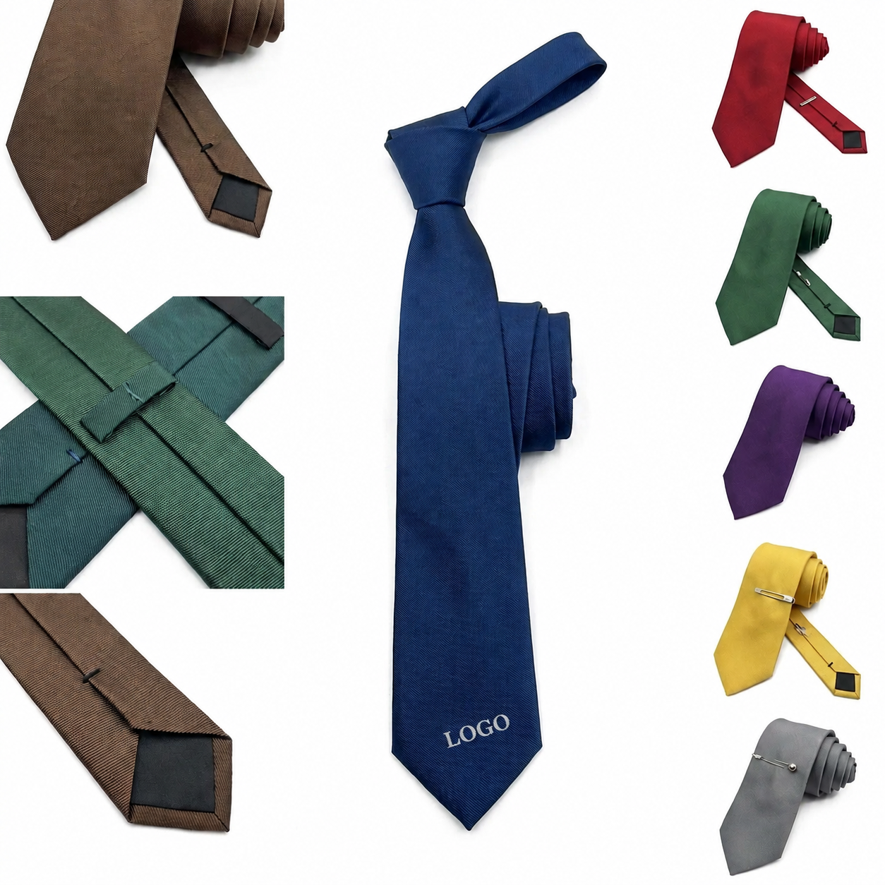 Classic Microfiber Narrow Necktie - Professional Slim Fit Accessory