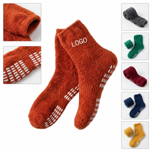 Plush Anti-Slip Fleece Lounge Socks - 5-Color Assorted Set
