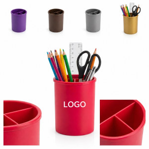 Triple-Compartment Desktop Stationery Caddy