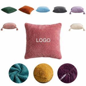 Premium Faux Fur Square Cushion Case with Hidden Zipper