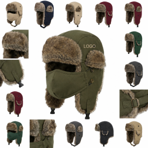 Insulated Winter Trooper Hat with Detachable Face Mask