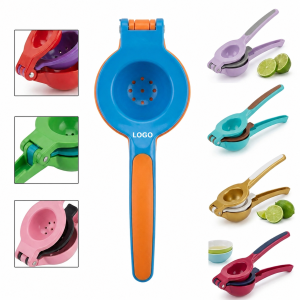 Dual-Bowl Aluminum Alloy Manual Citrus Press - Multi-Color Handheld Juicer